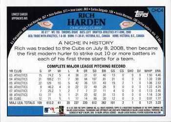 2009 Topps Chicago Cubs #CHC4 Rich Harden Back