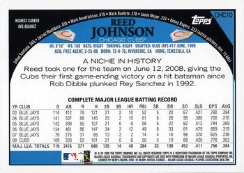 2009 Topps Chicago Cubs #CHC10 Reed Johnson Back