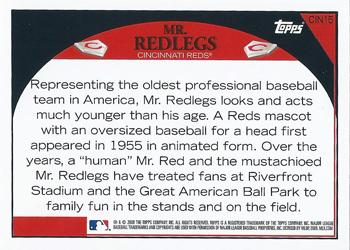 2009 Topps Cincinnati Reds #CIN15 Mr. Redlegs Back