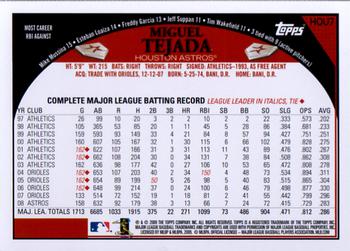 2009 Topps Houston Astros #HOU7 Miguel Tejada Back