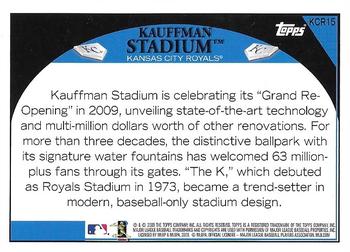 2009 Topps Kansas City Royals #KCR15 Kauffman Stadium Back