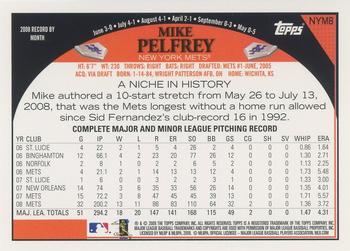 2009 Topps New York Mets #NYM8 Mike Pelfrey Back