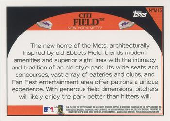 2009 Topps New York Mets #NYM15 Citi Field Back