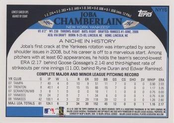 2009 Topps New York Yankees #NYY6 Joba Chamberlain Back