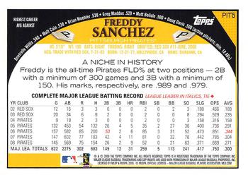 2009 Topps Pittsburgh Pirates #PIT5 Freddy Sanchez Back