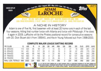 2009 Topps Pittsburgh Pirates #PIT7 Adam LaRoche Back