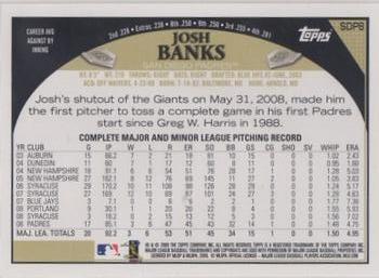 2009 Topps San Diego Padres #SDP8 Josh Banks Back