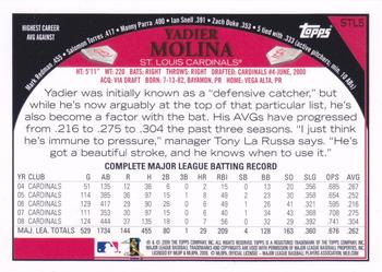 2009 Topps St. Louis Cardinals #STL5 Yadier Molina Back
