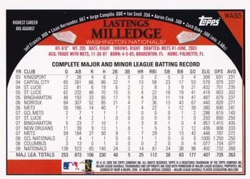 2009 Topps Washington Nationals #WAS5 Lastings Milledge Back