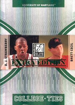2007 Donruss Elite Extra Edition - College Ties #CT-12 D.J. Strawberry / Brett Cecil Front
