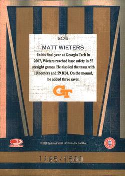2007 Donruss Elite Extra Edition - School Colors #SC-5 Matt Wieters Back