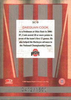 2007 Donruss Elite Extra Edition - School Colors #SC-9 Daequan Cook Back