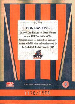 2007 Donruss Elite Extra Edition - School Colors #SC-14 Don Haskins Back