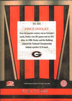 2007 Donruss Elite Extra Edition - School Colors #SC-24 Vince Dooley Back
