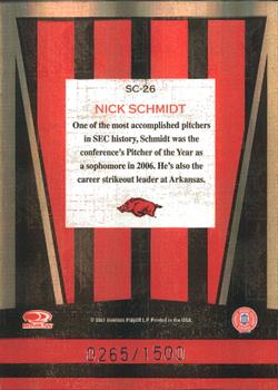 2007 Donruss Elite Extra Edition - School Colors #SC-26 Nick Schmidt Back