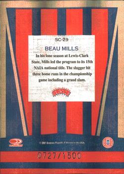 2007 Donruss Elite Extra Edition - School Colors #SC-29 Beau Mills Back