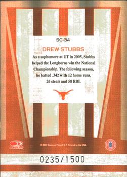 2007 Donruss Elite Extra Edition - School Colors #SC-34 Drew Stubbs Back
