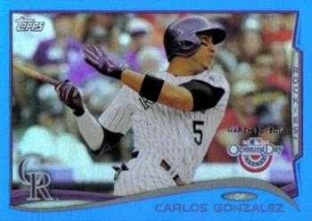 2014 Topps Opening Day - Blue #16 Carlos Gonzalez Front