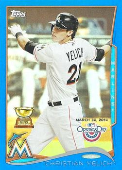 2014 Topps Opening Day - Blue #54 Christian Yelich Front