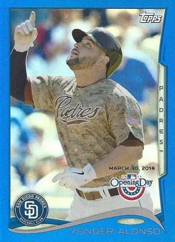 2014 Topps Opening Day - Blue #61 Yonder Alonso Front
