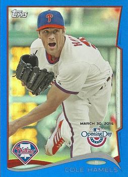 2014 Topps Opening Day - Blue #83 Cole Hamels Front