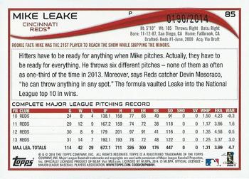 2014 Topps Opening Day - Blue #85 Mike Leake Back