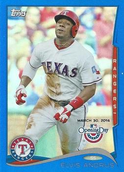 2014 Topps Opening Day - Blue #93 Elvis Andrus Front