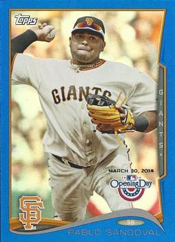2014 Topps Opening Day - Blue #99 Pablo Sandoval Front