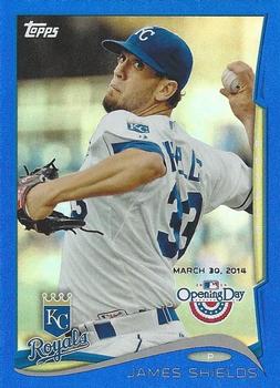 2014 Topps Opening Day - Blue #102 James Shields Front