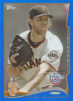 2014 Topps Opening Day - Blue #124 Madison Bumgarner Front
