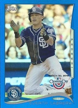 2014 Topps Opening Day - Blue #218 Everth Cabrera Front