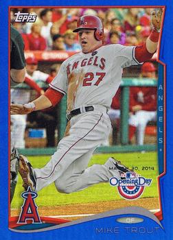 2014 Topps Opening Day - Blue #1 Mike Trout Front