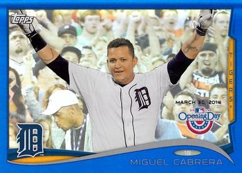 2014 Topps Opening Day - Blue #100 Miguel Cabrera Front