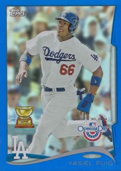 2014 Topps Opening Day - Blue #219 Yasiel Puig Front
