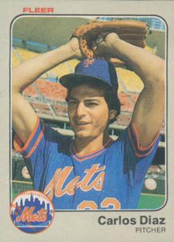Carlos Diaz 1983 Fleer Rookie New York Mets #540 NM Vintage! - SportsCare  Physical Therapy