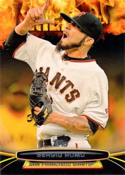 2014 Topps Opening Day - Fired Up #UP-5 Sergio Romo Front