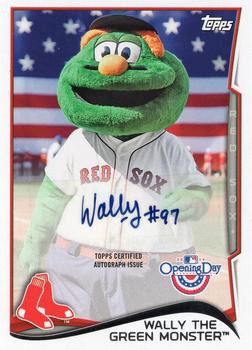 2014 Topps Opening Day - Mascot Autographs #MA-WGM Wally the Green Monster Front