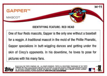 2014 Topps Opening Day - Mascots #M-11 Gapper Back