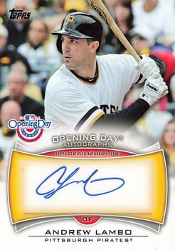 2014 Topps Opening Day - Autographs #ODA-AL Andrew Lambo Front