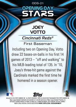 2014 Topps Opening Day - Opening Day Stars #ODS-21 Joey Votto Back