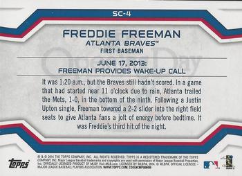 2014 Topps Opening Day - Superstar Celebrations #SC-4 Freddie Freeman Back