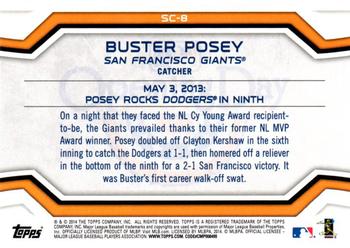 2014 Topps Opening Day - Superstar Celebrations #SC-8 Buster Posey Back