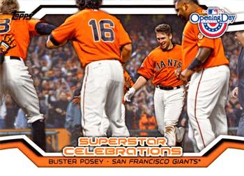 2014 Topps Opening Day - Superstar Celebrations #SC-8 Buster Posey Front