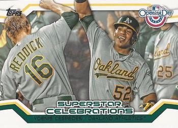 2014 Topps Opening Day - Superstar Celebrations #SC-14 Yoenis Cespedes Front