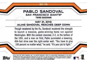 2014 Topps Opening Day - Superstar Celebrations #SC-19 Pablo Sandoval Back