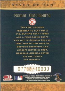 1997 Donruss - Rookie Diamond Kings #7 Nomar Garciaparra Back
