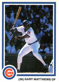 1985 7-Up Chicago Cubs #NNO Gary Matthews Front