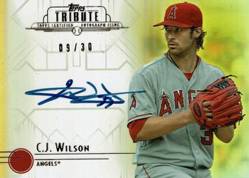 2014 Topps Tribute - Autographs Yellow #TA-CWI C.J. Wilson Front