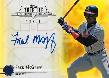 2014 Topps Tribute - Autographs Yellow #TA-FM Fred McGriff Front