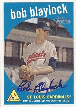 2008 Topps Heritage - Real One Autographs #ROA-BB Bob Blaylock Front